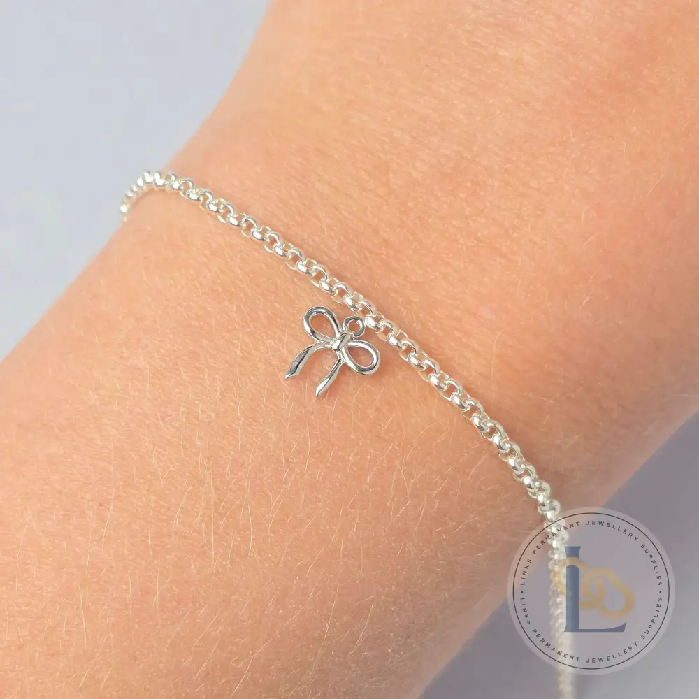 Sterling Silver Dainty Bow Charm - Image 3