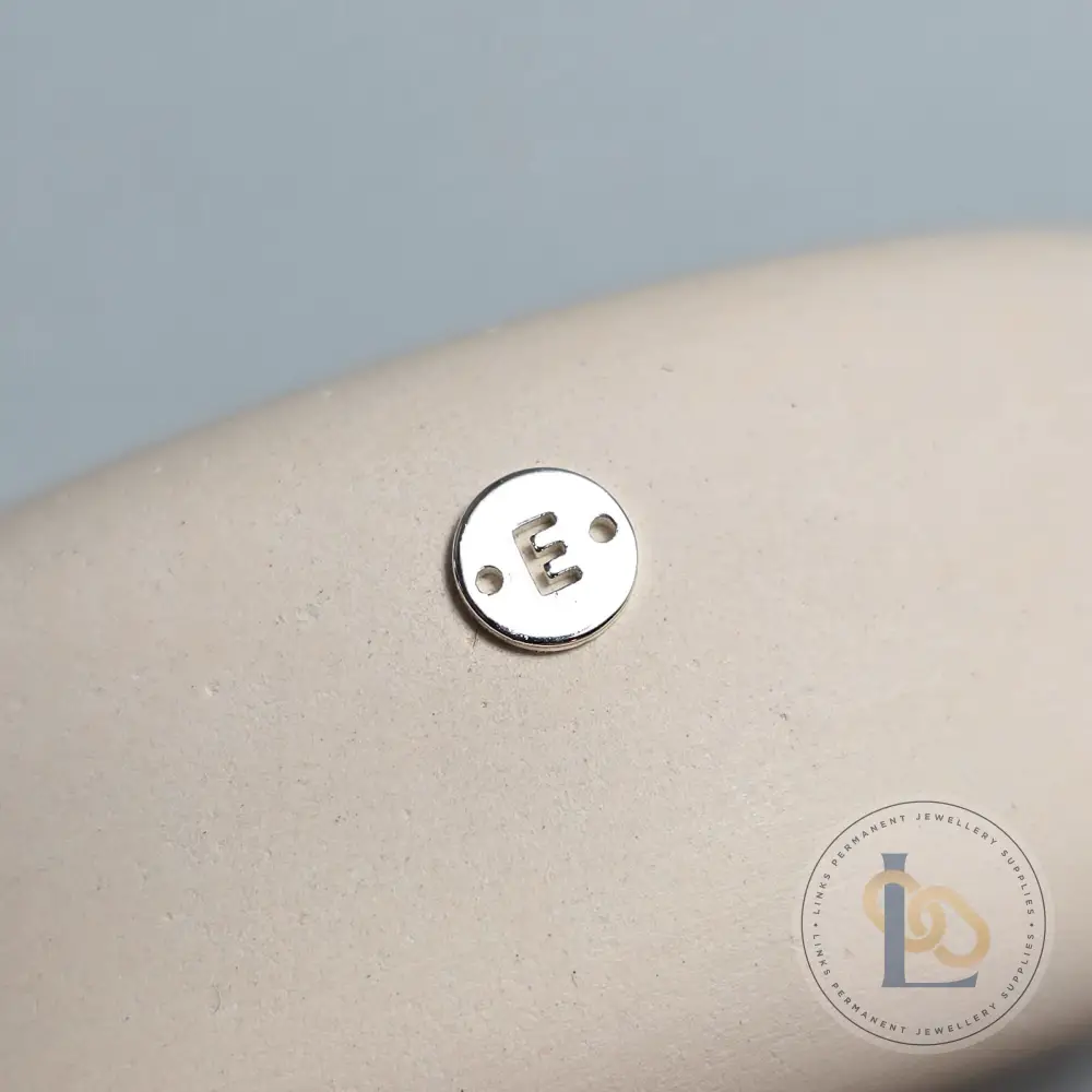 Sterling Silver Round Initial Connector Charm - Image 8